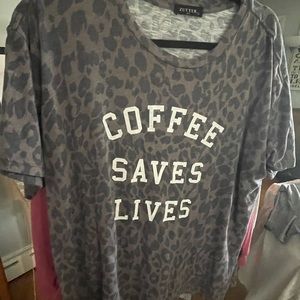 Coffee Saves Lives Leopard Tee